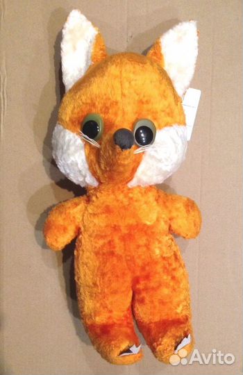 СССР плюшевая лиса, медведь большой кудрявый Мир