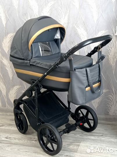 Коляска красивая 2в1 Экокожа