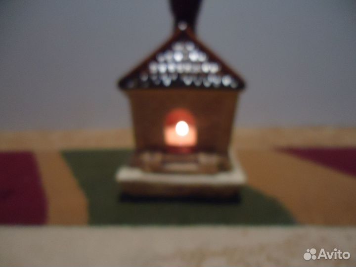 Подсвечник домик керамика Финляндия
