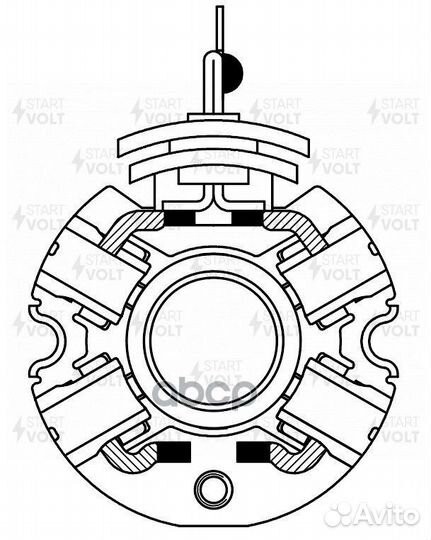 Узел щеточный стартера для а/м Hyundai Solaris II