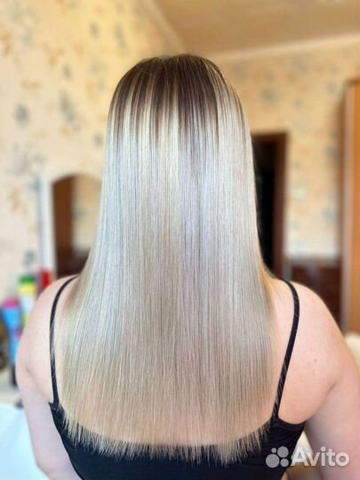 Кератиновое выпрямление волос