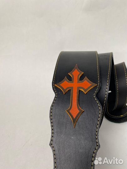 Кожаный гитарный ремень