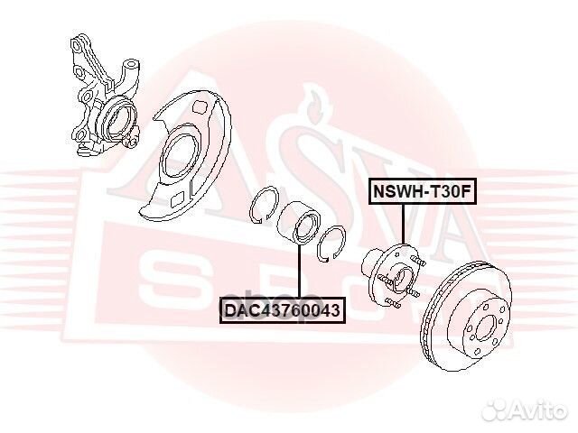 Ступица пер. ca33 t30 nswht30F asva