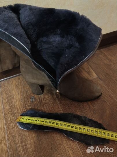 Зимние женские сапоги 38 натуральная замша