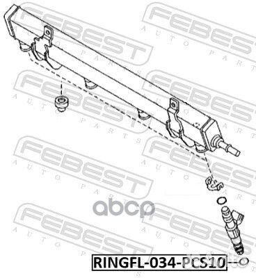 Кольцо уплотнительное форсунки впрыска топлива