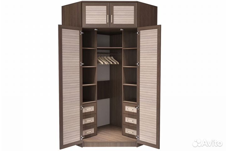 Шкаф угловой двухстворчатый 