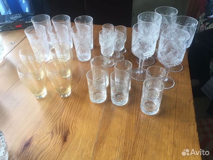 Вазы фужеры рюмки хрусталь