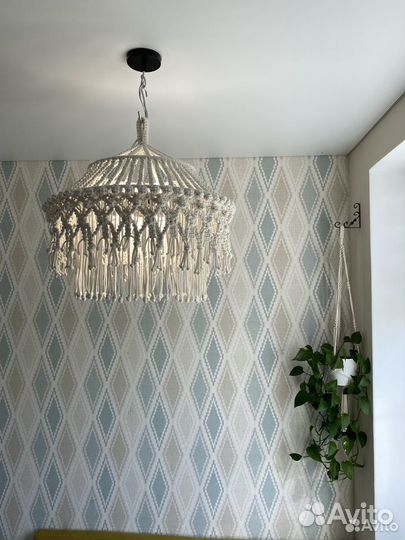 Абажур люстра плетеный макраме