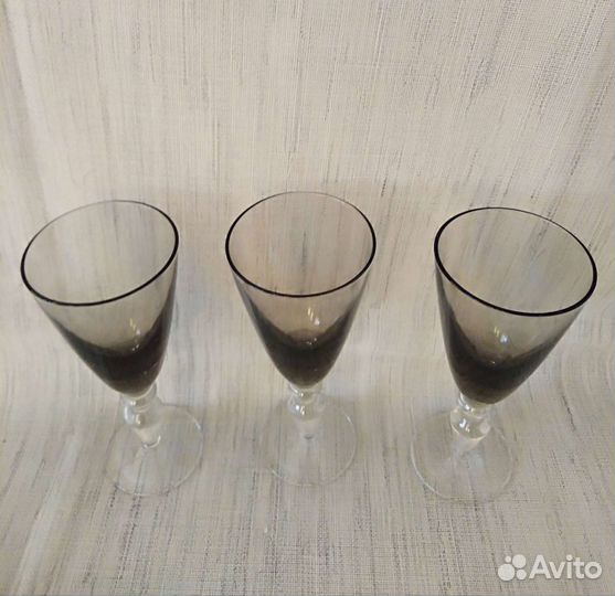 Фужеры цветное стекло Винтаж СССР