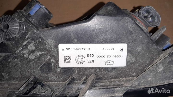 Противотуманная фара правая skoda Octavia a7