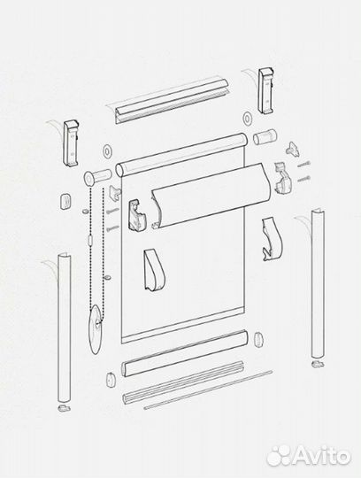 Рулонные жалюзи Уни-2 Орбита блэкаут бежевый