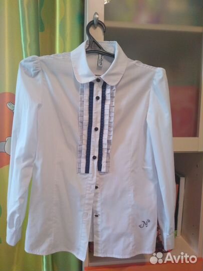 Блузка школьная и жилет