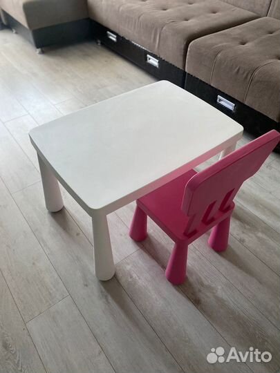 IKEA маммут детский стол, стул и табурет