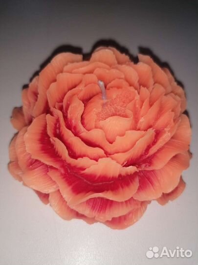 Свеча пион, ручная работа