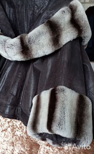 Куртка кожа + шиншилла (48-50-52)