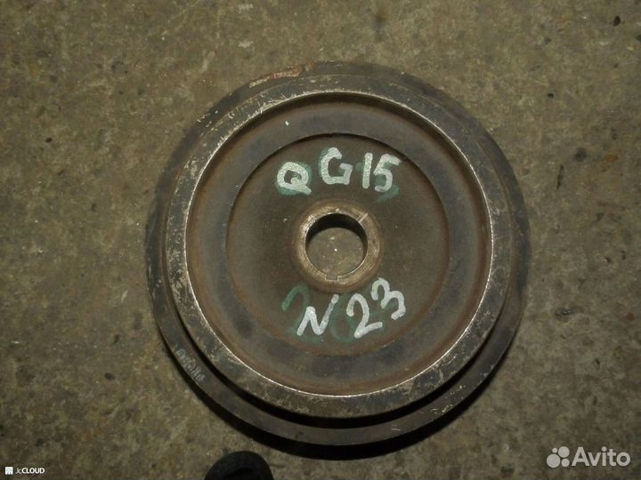 Шкив коленвала на nissan QG15