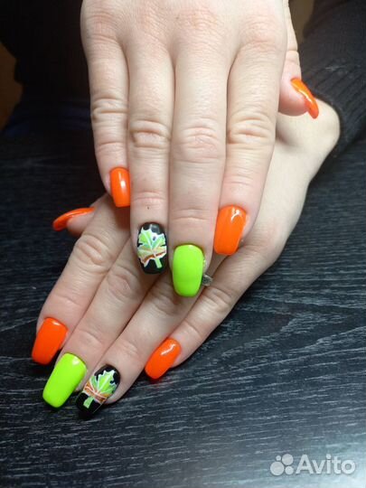 Маникюр комбинированный с покрытием гель-лак
