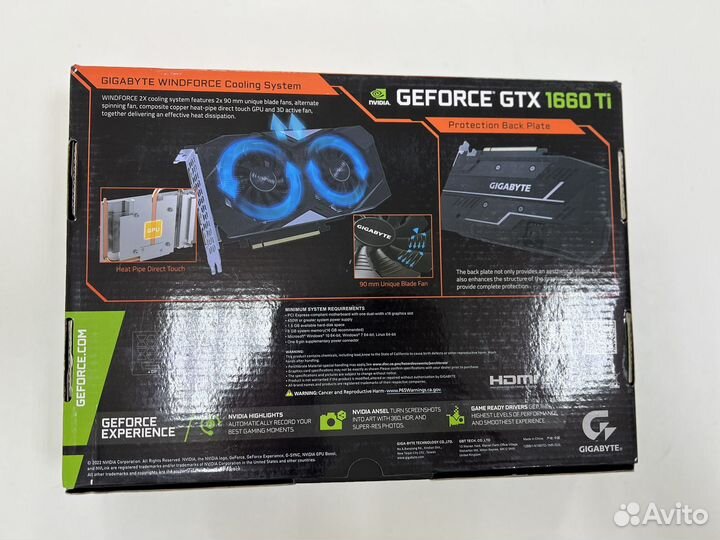 Видеокарта GTX 1660 ti, новая, гарантия