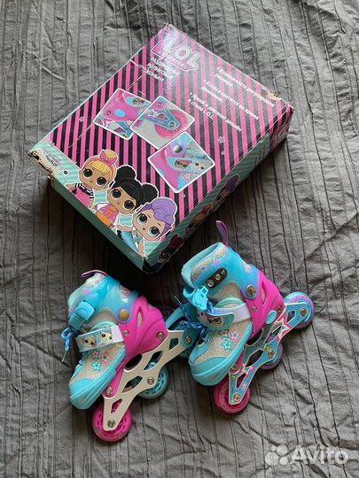 Ролики, коньки детские раздвижные 26-29