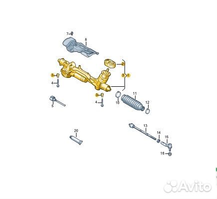 Рулевая рейка Skoda Kodiaq dbgc (DBG 034780) 2019