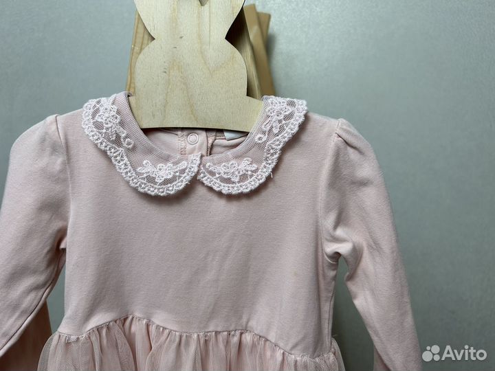 Платье с длинным рукавом для девочки размер 92