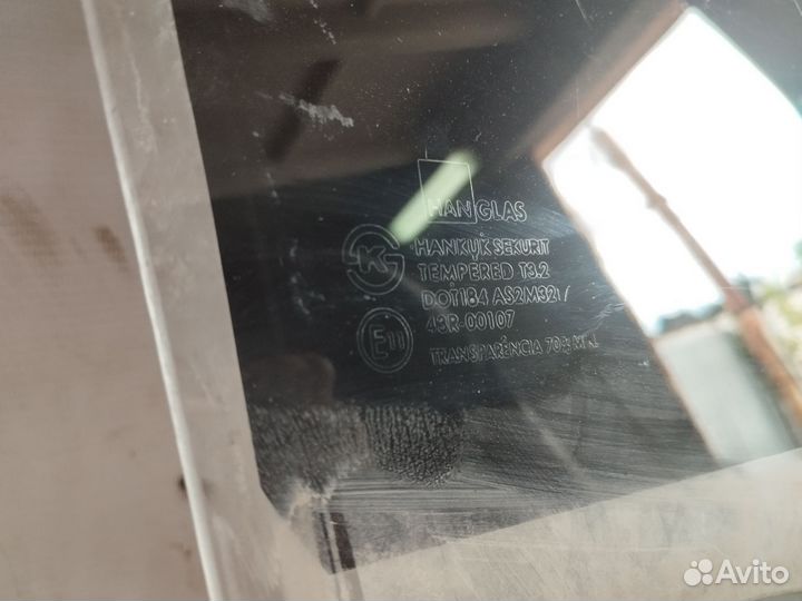 Стекло задней правой двери шевроле ланос