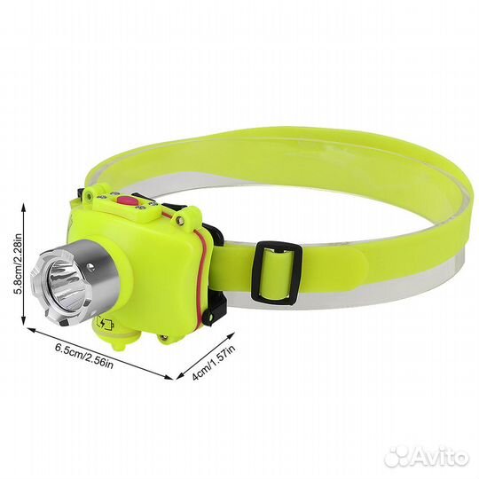 Подводный налобный аккум фонарь, новый