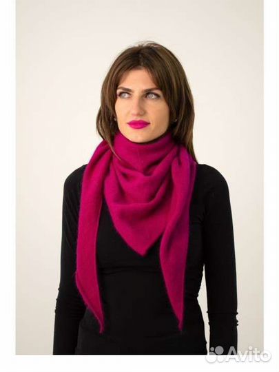 Бактус вязаный шейный платок шарф