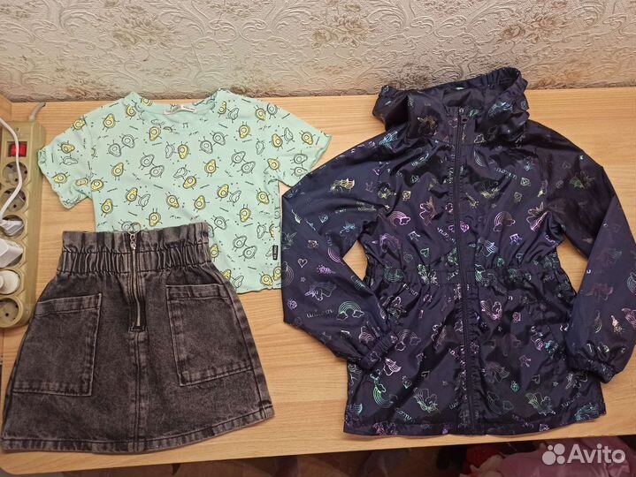 Вещи на девочку 128-134 см. пакетом