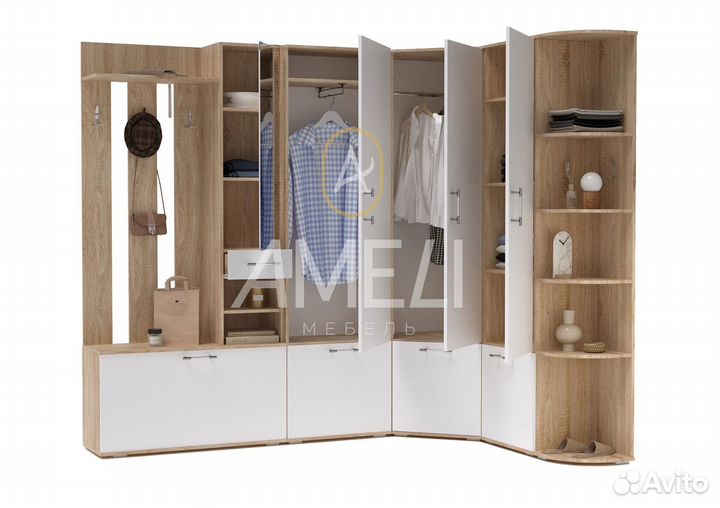 Универсальный шкаф вешалка обувница в прихожую