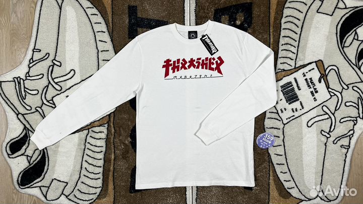 Лонгслив Thrasher Godzilla Print White