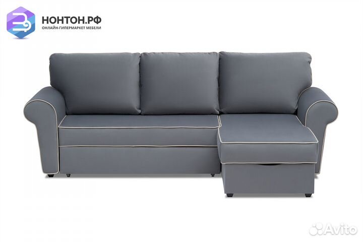 Диван угловой дельфин Прованс темно-серый