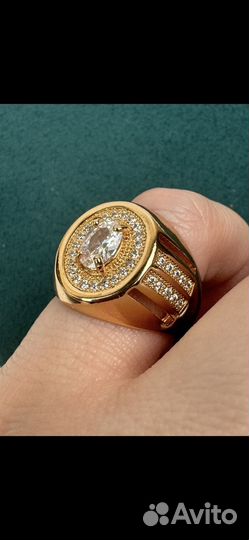 Перстень мужской мезинчиковый позолота