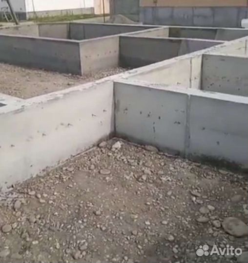 Заливка фундамента
