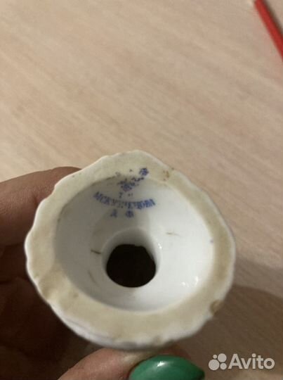 Антикварная солонка. Фарфор Кузнецова XIX век