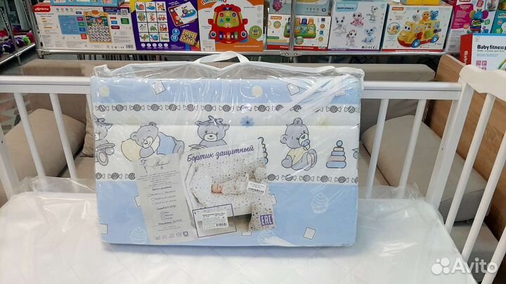 Бортики в кроватку мишки (новые)