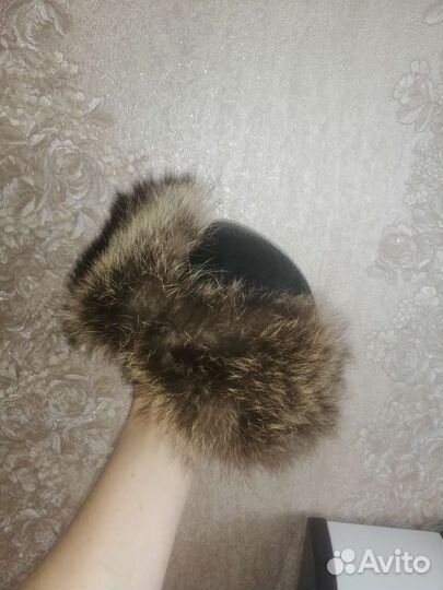 Шапка для мальчика 3-6 лет из меха енота