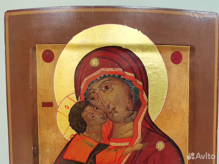 Икона Владимирская пресвятая богородица 19 век