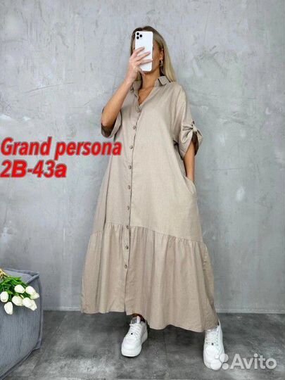 Платье без капюшона. Лен. Р-ры 52-62