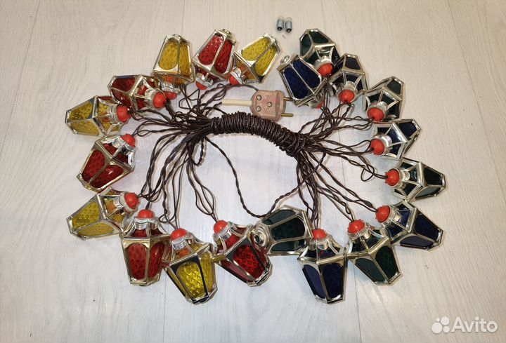 Советская гирлянда Фонарики Радуга 1 СССР 70гг