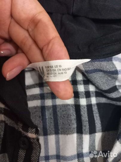 Фланелевая рубашка в клетку h&m для мальчика