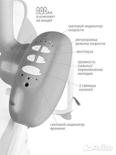Детские электронные качели для новорожденных