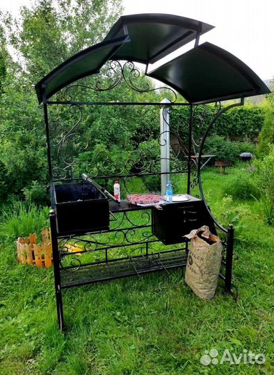 Мангал с печью