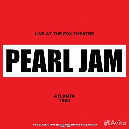 Виниловая пластинка pearl JAM - live AT THE FOX th