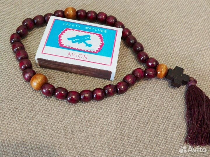 Четки «Православные» с крестиком, кисть, 33 бусины