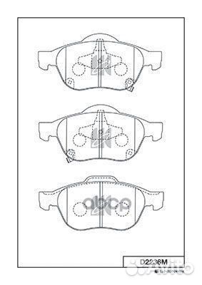 Колодки тормозные, передние D2236M Kashiyama