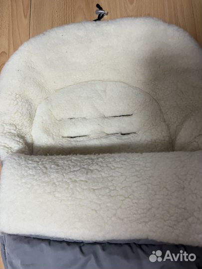 Меховой конверт в коляску овчина