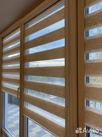 Рулонные шторы зебра в коробе A1402