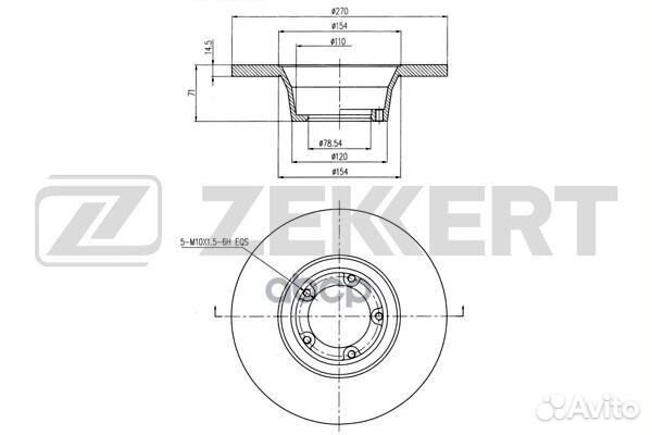 Диск торм. перед. Ford Transit II-III 77- bs-59