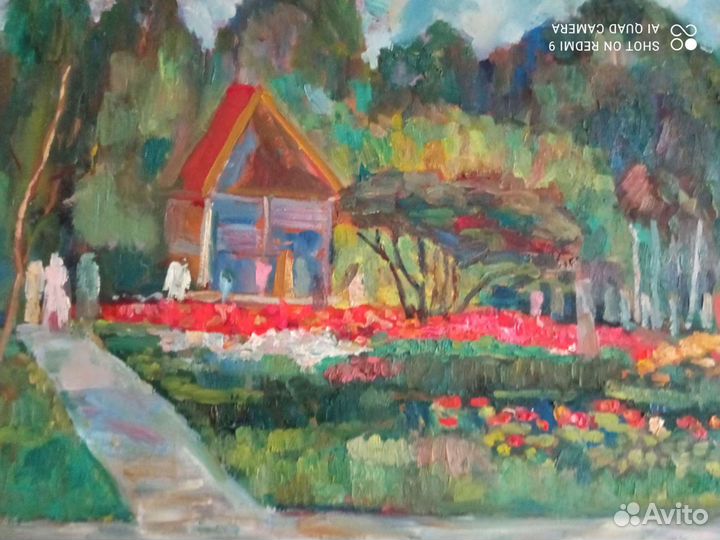 Картина маслом на холсте старинная